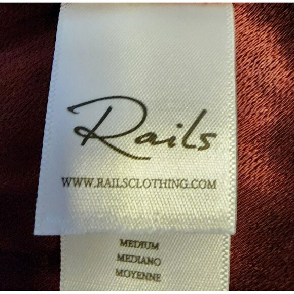 Rails Jumpsuit Size Medium Rust Spotted Wide Leg Belted One Piece Romper Excelle - Picture 12 of 14